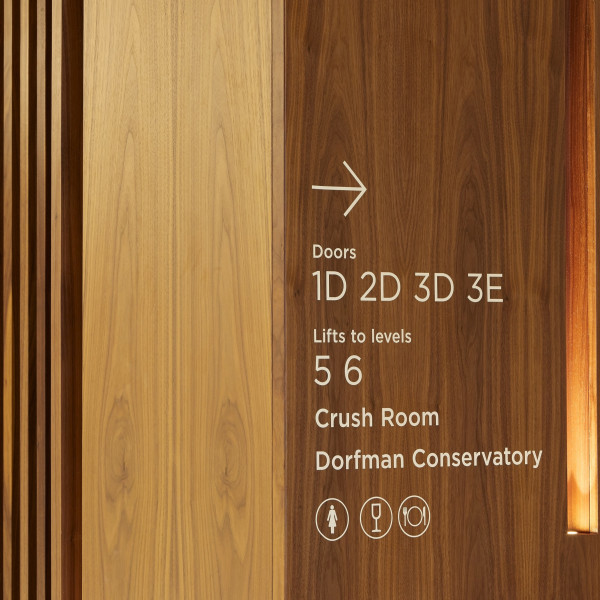 Royal Opera House gold vinyl on wood panel