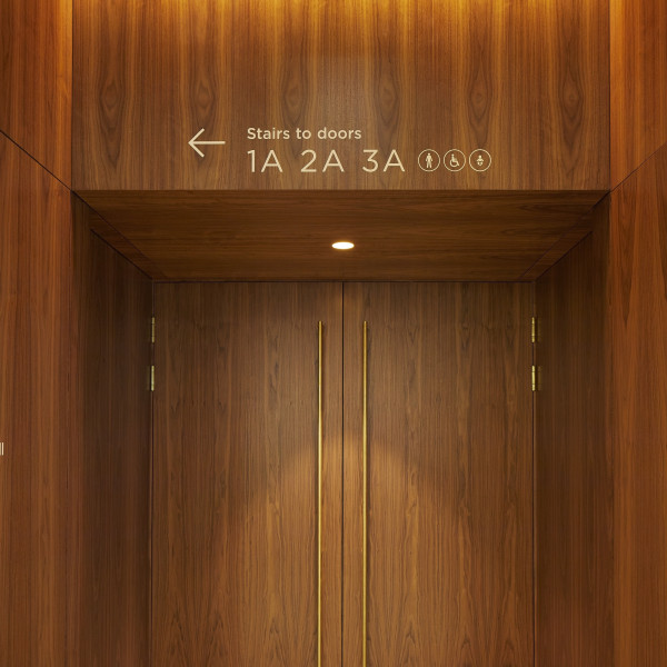 Royal Opera House gold vinyl on wood panel