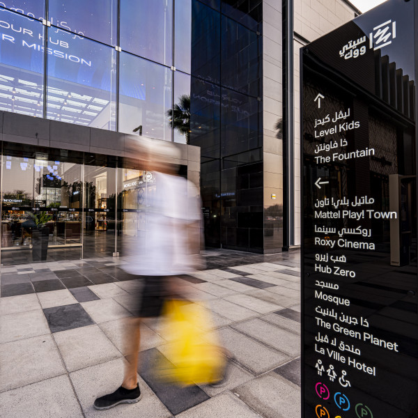 City Walk totem - Endpoint wayfinding strategy