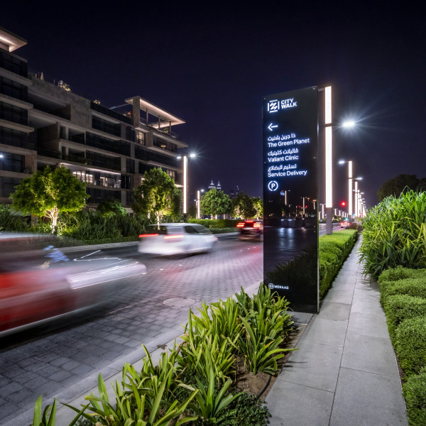 City Walk - Wayfinding directional totem by Endpoint