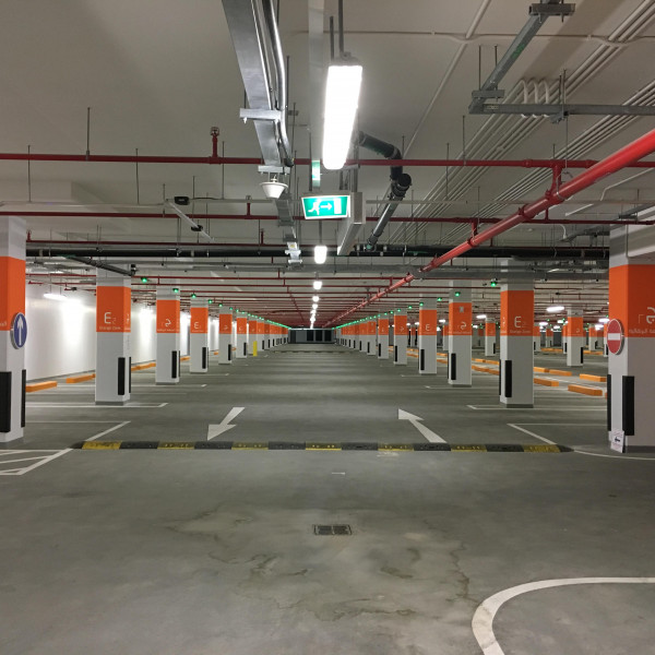 Wayfinding system for the underground car park at DECC