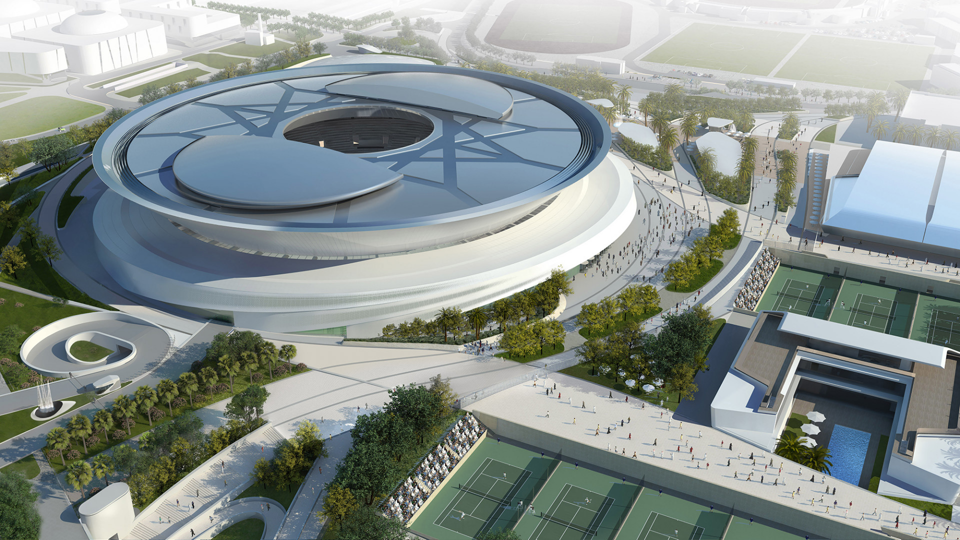 Khalifa Tennis Complex - Stadium wayfinding - Endpoint