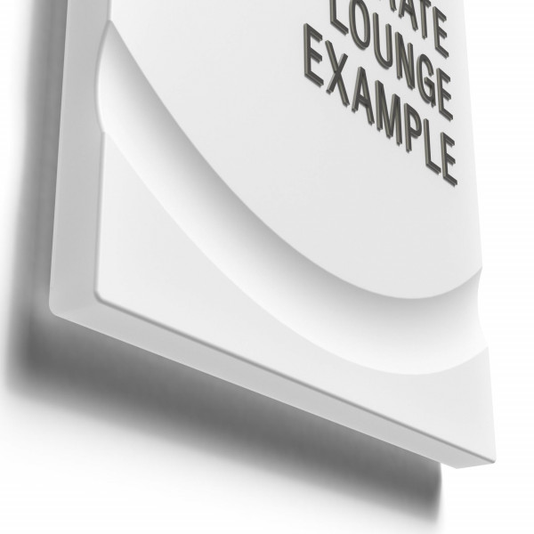 Close-up view of our stadium wayfinding wave design