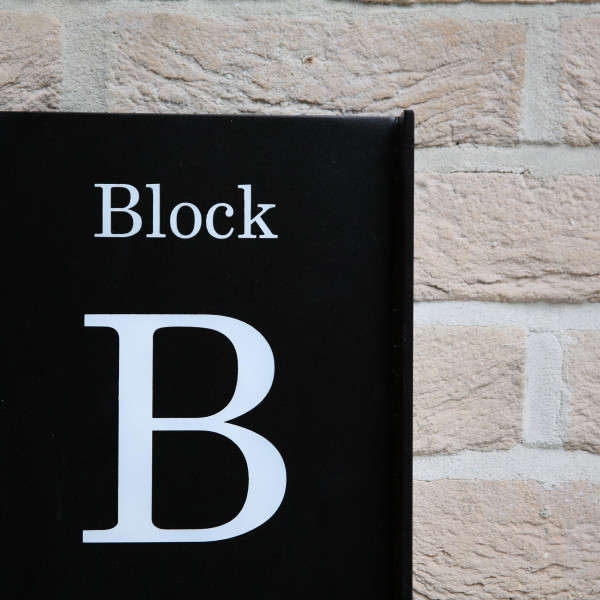 Block B distinctive wayfinding design for Embassy Gardens