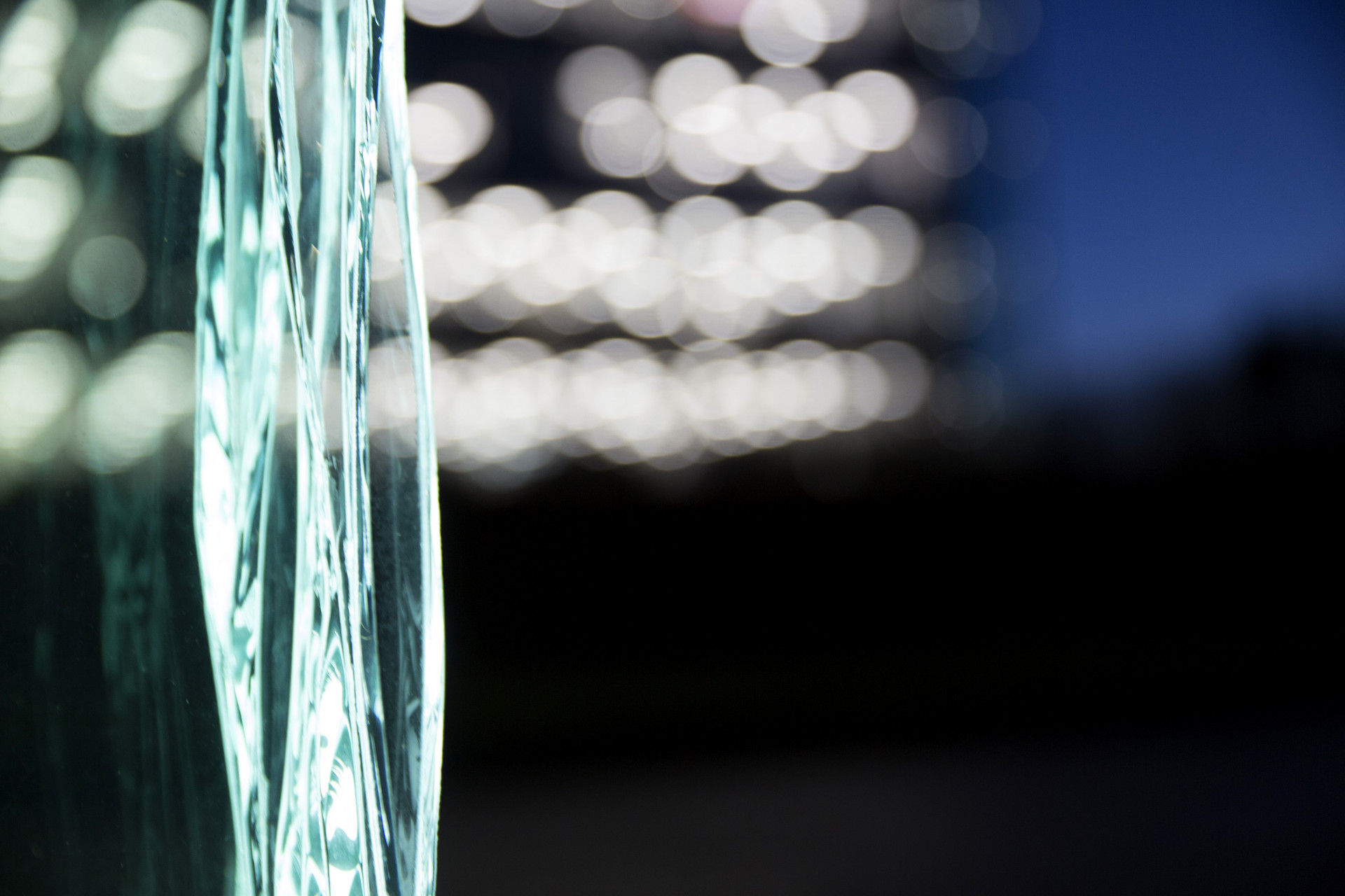 Endpoint's wayfinding design - illuminated glass sign for Green Park