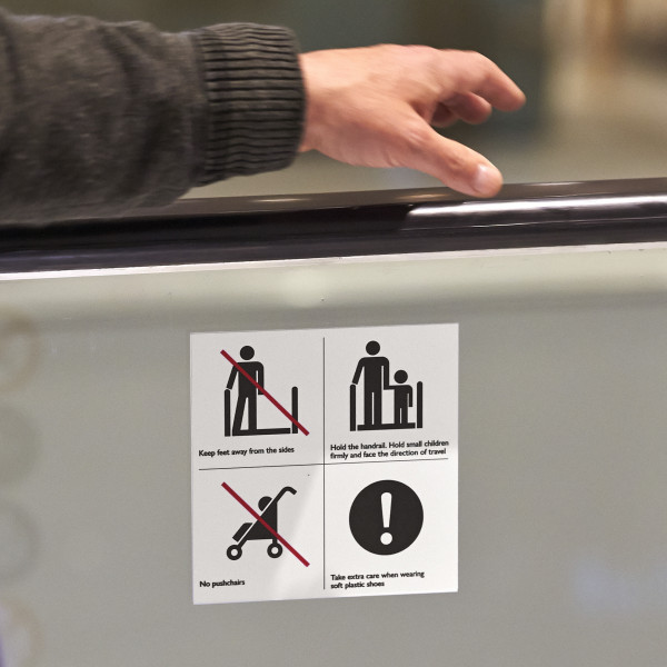 Pictograms for escalator of John Lewis store by Endpoint