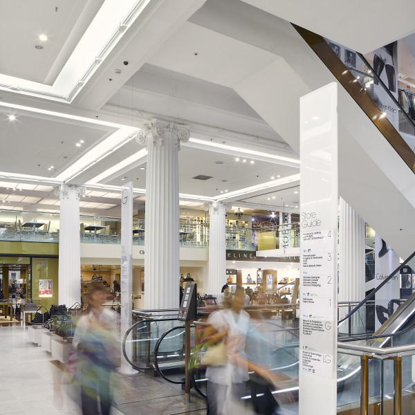 Selfridges escalator totem