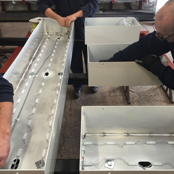 White Chapel letters in manufacture